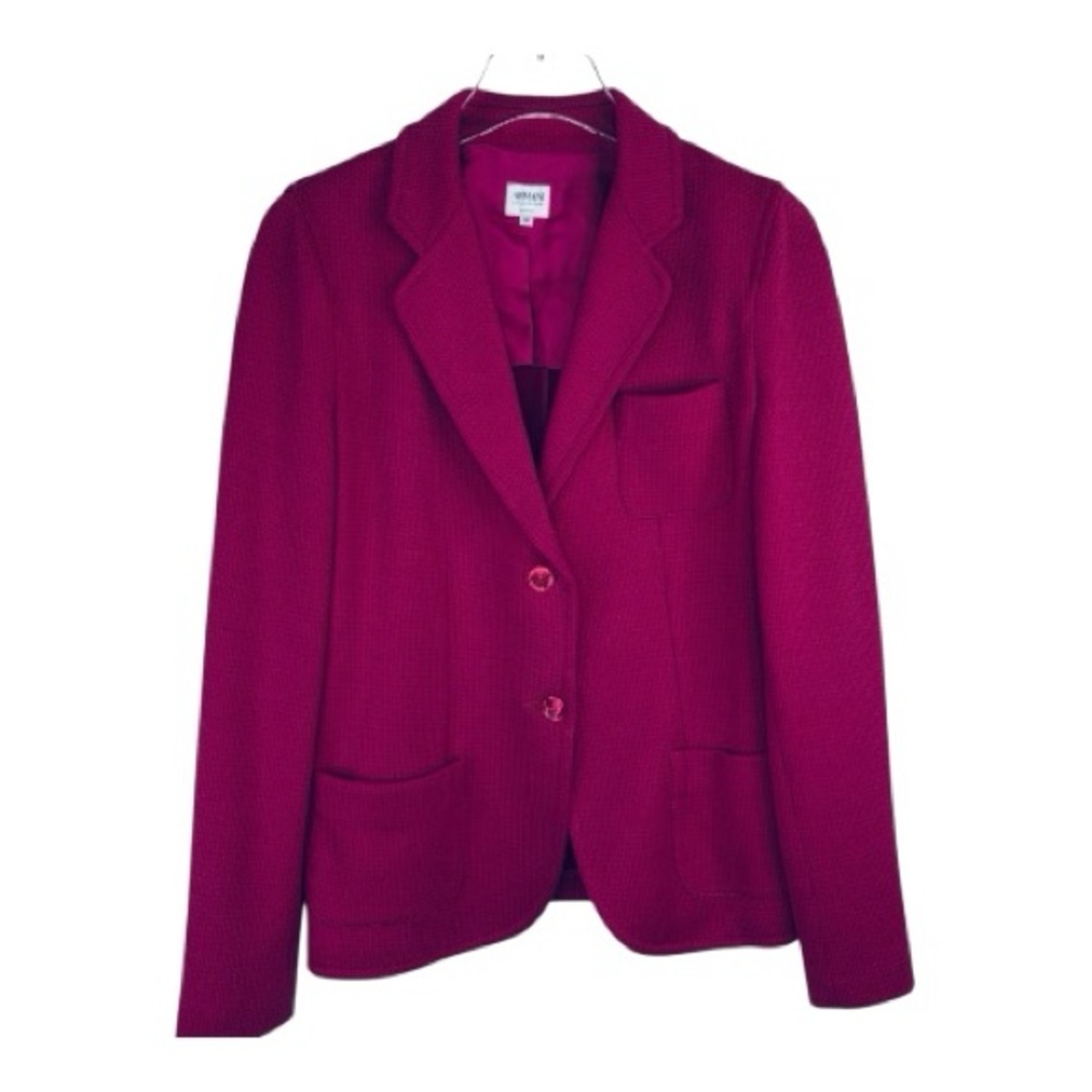 Armani Collezioni Raspberry Knit Blazer - Picture 1 of 5